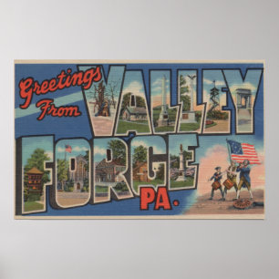 Poster Philadelphie, Pennsylvanie - Forge de vallée
