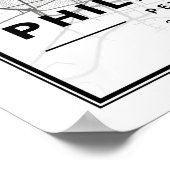 Poster Philadelphie Pennsylvanie USA Travel City Map (Coin)