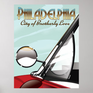 Poster Philadelphie, Pennsylvanie "Ville de l'amour frate