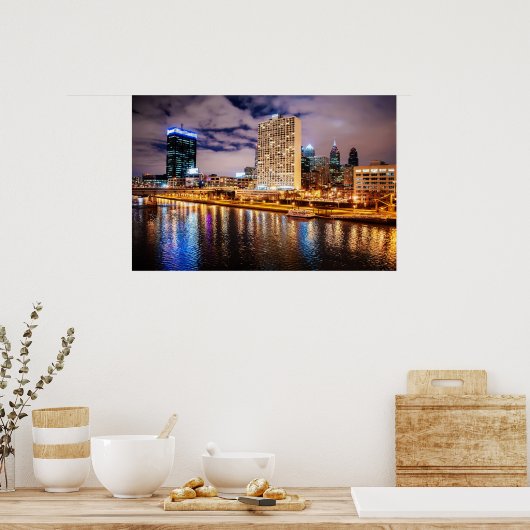 Poster Philadelphie Skyline (Cuisine)