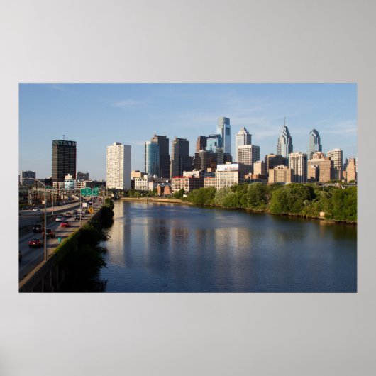 Poster Philadelphie Skyline 2 (Devant)