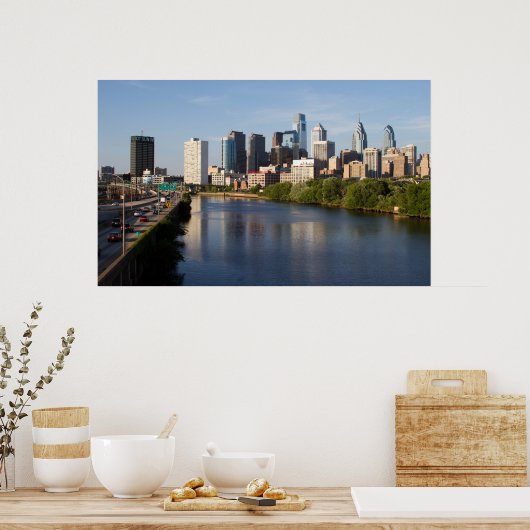 Poster Philadelphie Skyline 2 (Cuisine)