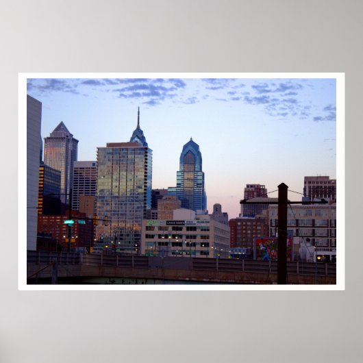 Poster Philadelphie Skyline Photo (Devant)