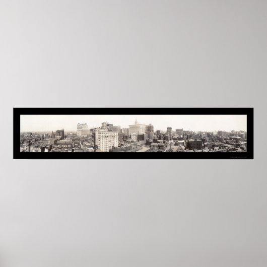 Poster Philadelphie Skyline Photo 1913 (Devant)