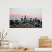 Poster Philadelphie Skyline Sunset Photo (Cuisine)