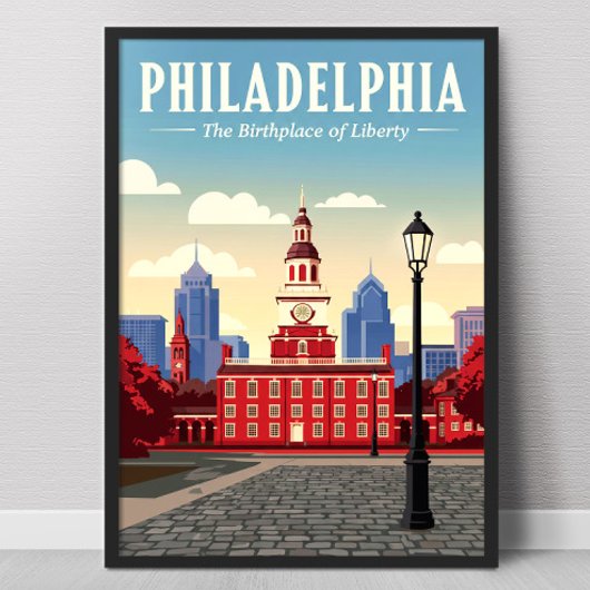 Poster Philadelphie vintage