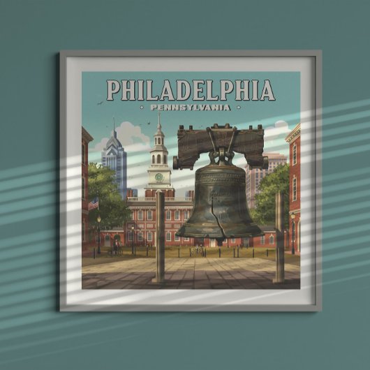 Poster Philadelphie vintage Pennsylvanie