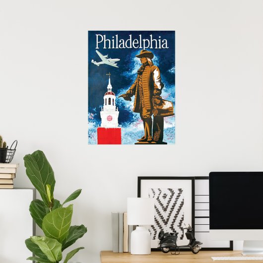 Poster Philadephia, monument et tour (Bureau à domicile)