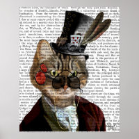 Phileas Feline Steampunk Chat et chapeau supérieur