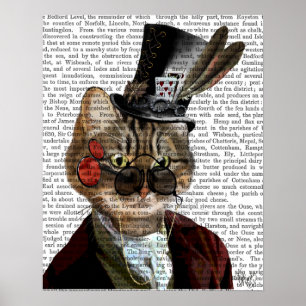 Poster Phileas Feline Steampunk Chat et chapeau supérieur