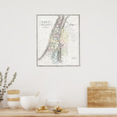 Poster Philip Carte Des 12 Tribus - Datée De 1852 (Cuisine)