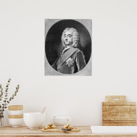 Poster Philip Dormer Stanhope, gravé par John Simon (Cuisine)