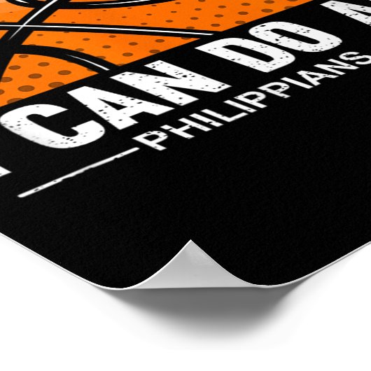 Poster Philipans 4 13 I Can Do All Things Christian Baske (Coin)