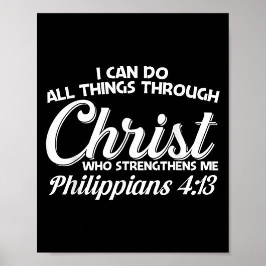 Poster Philipans 4 13 I Can Do All Things Through Christ  (Devant)