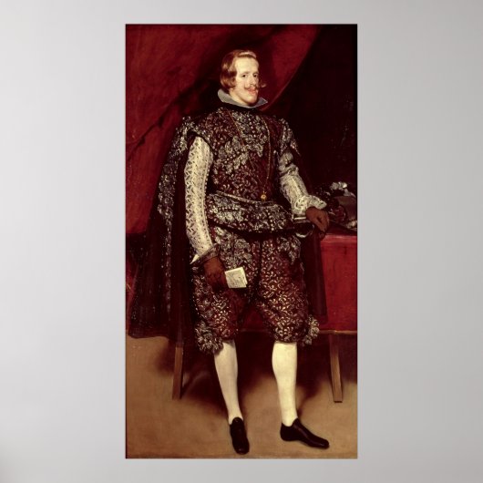 Poster Philippe IV d'Espagne en Brown et argent (Devant)