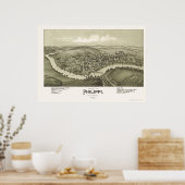 Poster Philippi, WV Panoramic Map - 1897 (Cuisine)