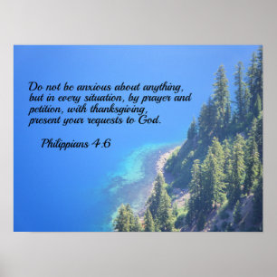 Poster Philippians 4:6 Do not be anxious about anything