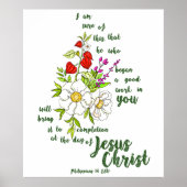 Poster Philippiens 1:6 (Devant)