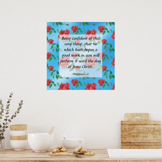 Poster Philippiens 1:6 (Cuisine)