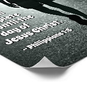 Poster Philippiens 1:6 Celui qui a commencé une bonne oeu (Coin)