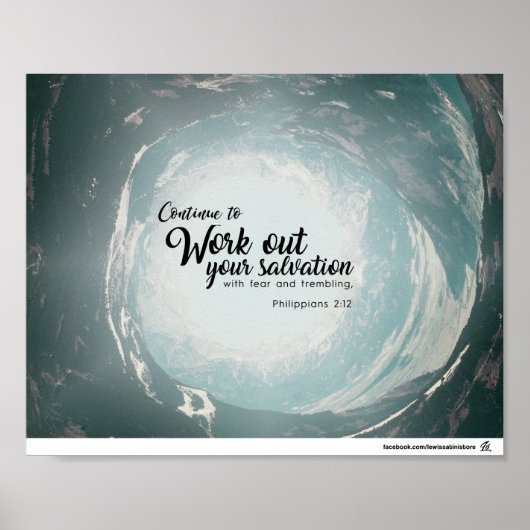 Poster Philippiens 2:12 - Travaillez votre salut (Devant)