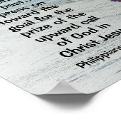 Poster Philippiens 3:13-14 Presse vers la haute vocation (Coin)