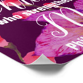 Poster Philippiens 4:13 Bible Verse Floral (Coin)