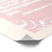 Poster Philippiens 4:13 Boho Blush Pink Arch (Coin)