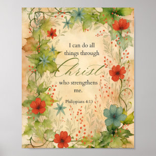 Poster Philippiens 4:13 Je peux faire toutes choses Vinta