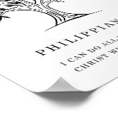 Poster Philippiens 4:13 Verset de la Bible Art (Coin)
