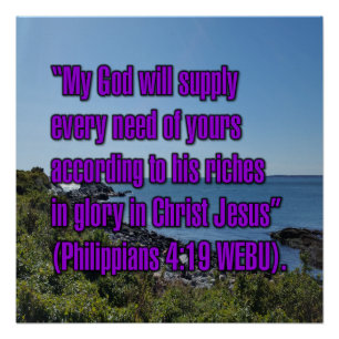 Poster Philippiens 4:19 WEBU