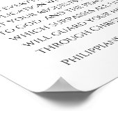 Poster Philippiens 4:6-7 Soyez anxieux pour rien de chrét (Coin)