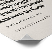 Poster Philippiens 4:6 - "Anxieux pour rien" Bible (Coin)
