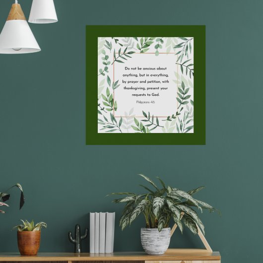 Poster Philippiens 4:6, Verse biblique, (Salon 1)