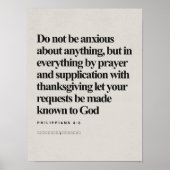 Poster Philippiens 4:6, Verset Biblique, Bible Moderne, É (Devant)