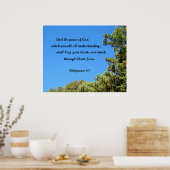 Poster Philippiens 4:7 Et la paix de Dieu.... (Cuisine)