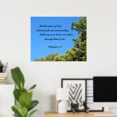 Poster Philippiens 4:7 Et la paix de Dieu.... (Bureau à domicile)