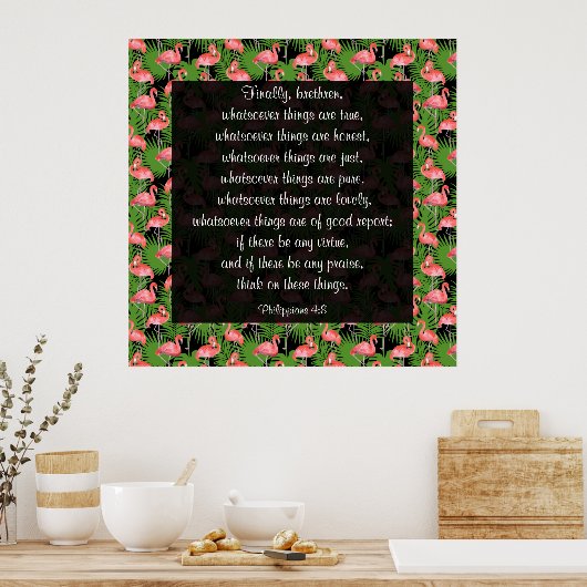 Poster Philippiens 4:8 (Cuisine)