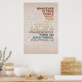 Poster Philippiens 4:8 (Cuisine)