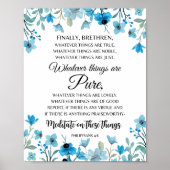 Poster Philippiens 4:8 Quelles que soient les choses sont (Devant)