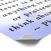 Poster Philippiens 4:8 Quoi qu'il soit de vrai Bible Vers (Coin)