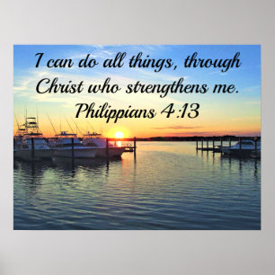 POSTER PHILIPPIENS SÉRÉNE SUNSET 4:13 SCRIPTURE
