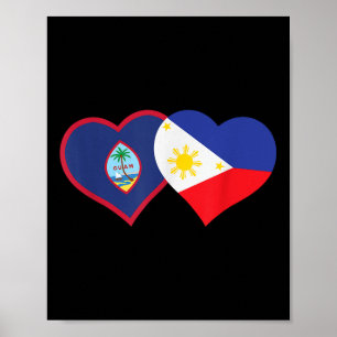 Poster Philippin Guam Heart Pinoy Chamorro Philippines Gu