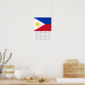 Poster Philippines 2026 Calendar, Large, Philippine Flag (Cuisine)