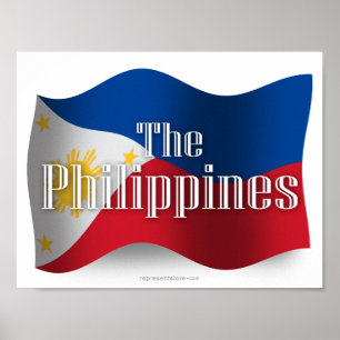 Poster Philippines - Drapeau
