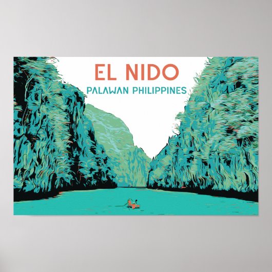 Poster Philippines, El Nido Palawan merveille de la natur (Devant)
