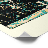 Poster Philippines, enfants jouant avec des buffles d'eau (Coin)