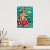 Poster Philippines, femmes en costumes traditionnels (Cuisine)