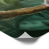 Poster Philippines Tarsier Singe dans l'habitat naturel (Coin)