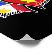 Poster Philippines Viêt Nam Coeur du drapeau à moitié Phi (Coin)